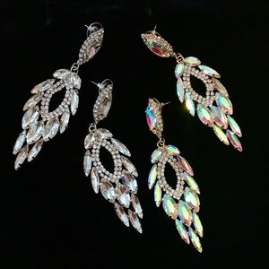Earrings “Delicate Chandeliers” Sparkly Reflective